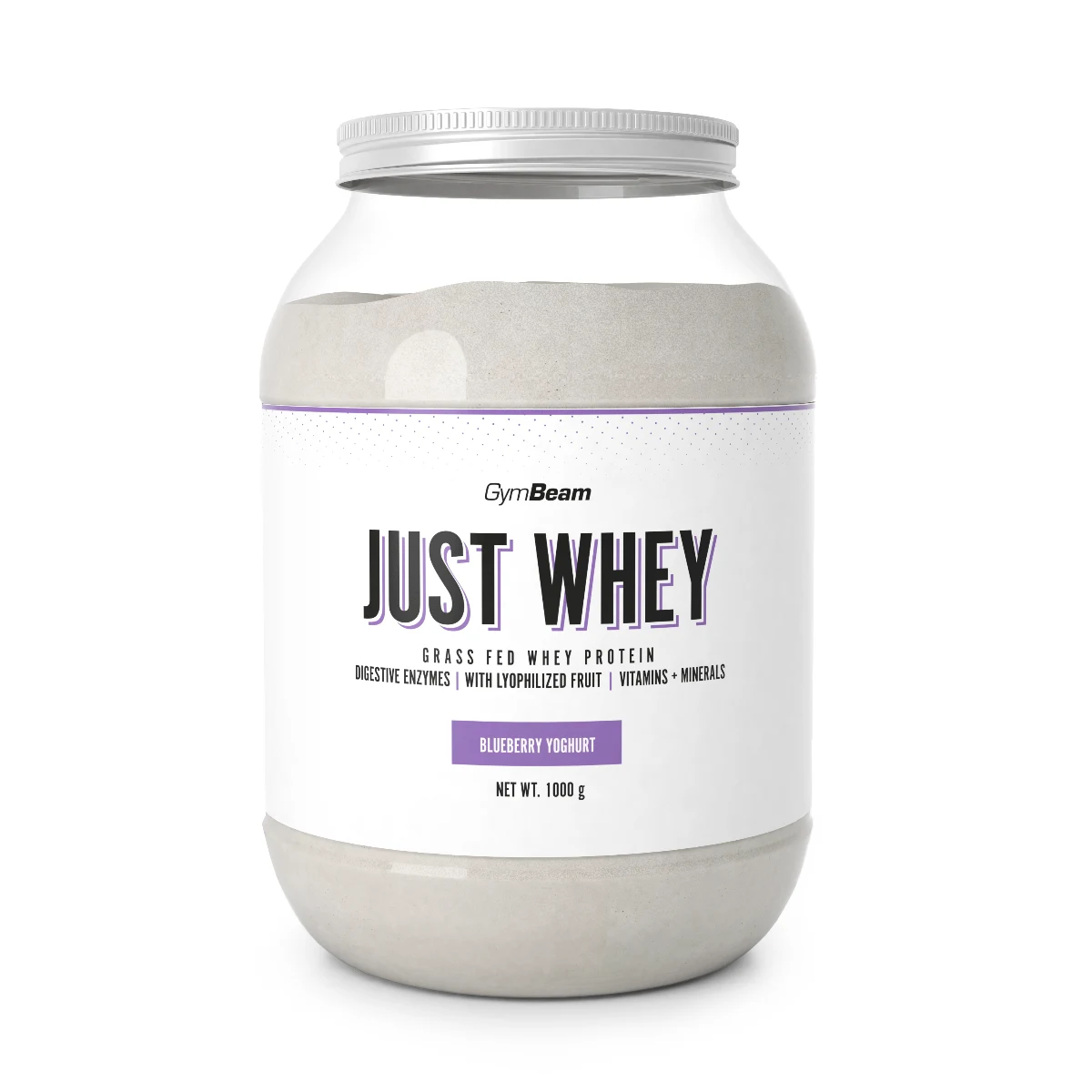 GymBeam Just Whey Grass-Fed Protein - Aromă: Blueberry yoghurt | Greutate: 1 g · záber 1
