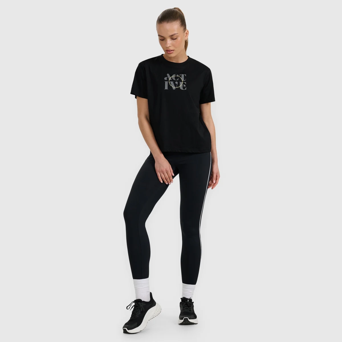 T-shirt s potlačou dámsky - čierny · záber 2