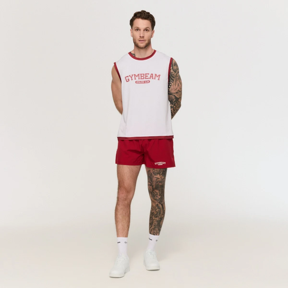 GymBeam Pantaloni scurți Varsity Red · záber 5