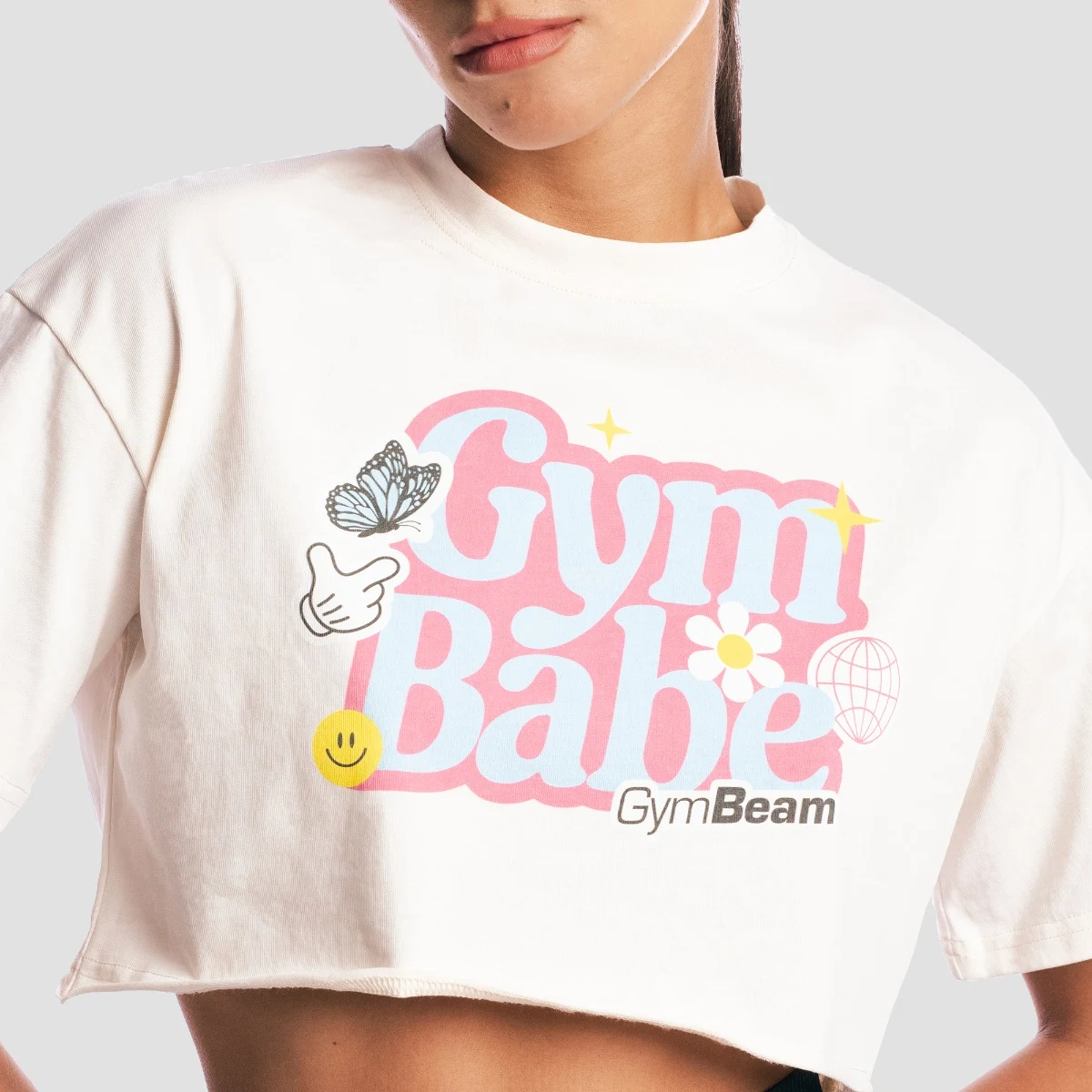 GymBeam Tricou pentru femei GymBabe Cream · záber 2