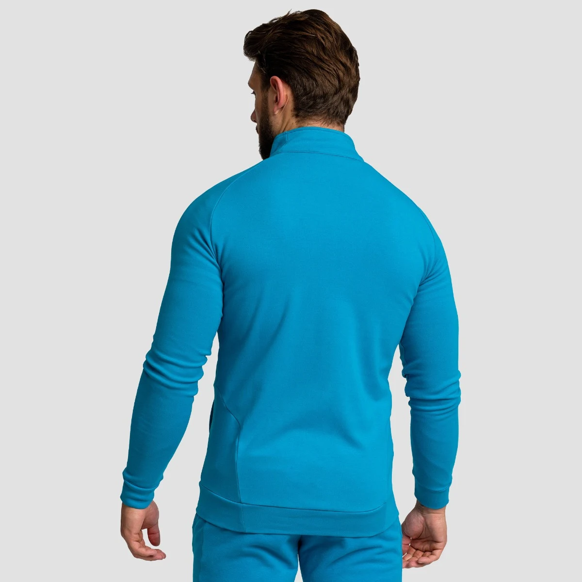 GymBeam Hanorac cu fermoar Limitless Aquamarine · záber 4