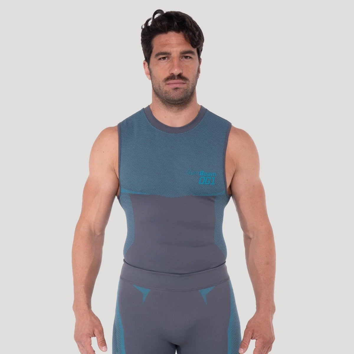 GymBeam Maiou fără cusături OG1 Grey/Blue · záber 1