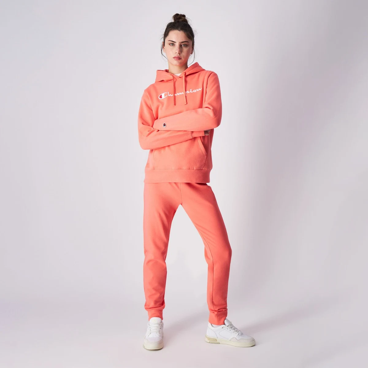 Champion Hanorac pentru femei Big Logo Slim Fit Red · záber 4
