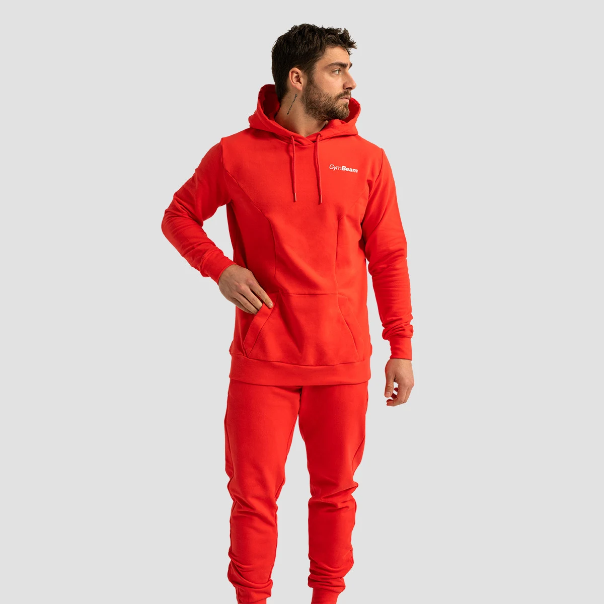 GymBeam Hanorac Limitless Hoodie Hot Red · záber 5
