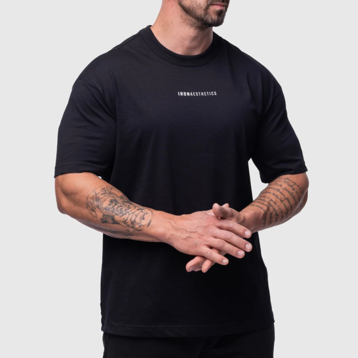 Tricou oversize Iron Aesthetics Vibe Tee, negru · záber 1