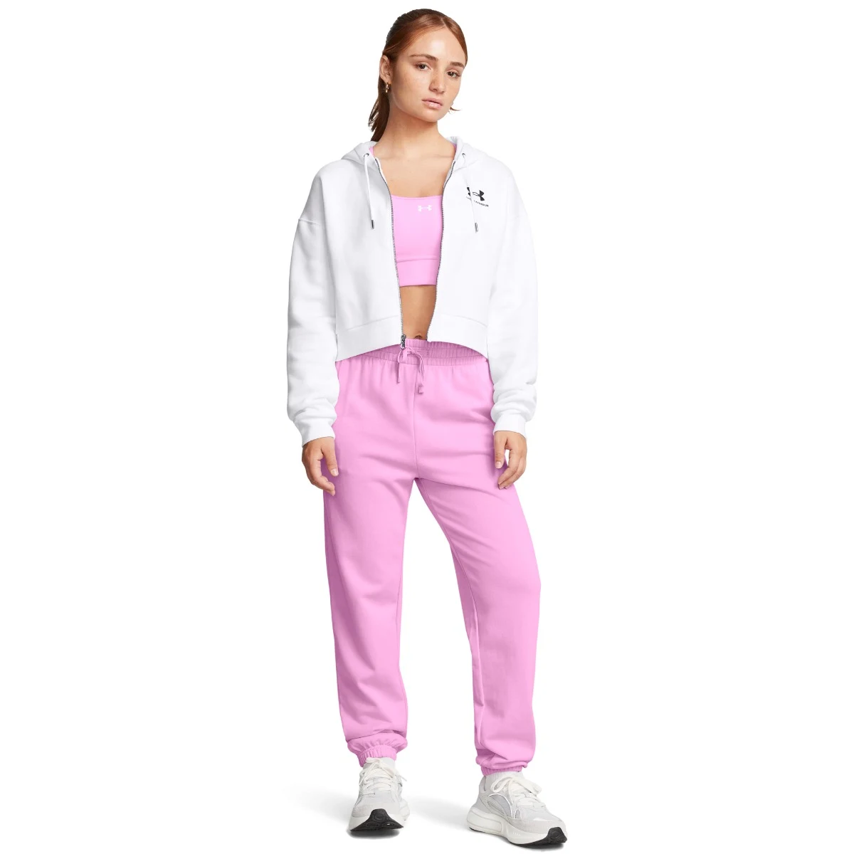 Under Armour Pantaloni pentru femei UA Rival Terry Jogger Pink · záber 3