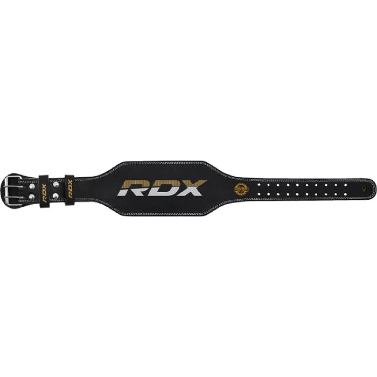 RDX Sports Centură fitness 6“ Leather Black/Gold - Mărime: L | Culoare: viacfarebná | Vek: Adulți | Greutate: 0,56 g | Pachet: 18 · záber 2