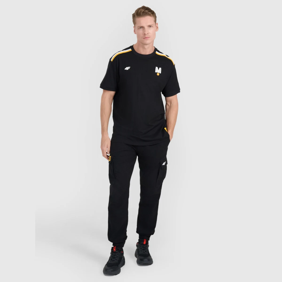Unisex regular tričko s potlačou 4F x Drift Masters - čierne · záber 4