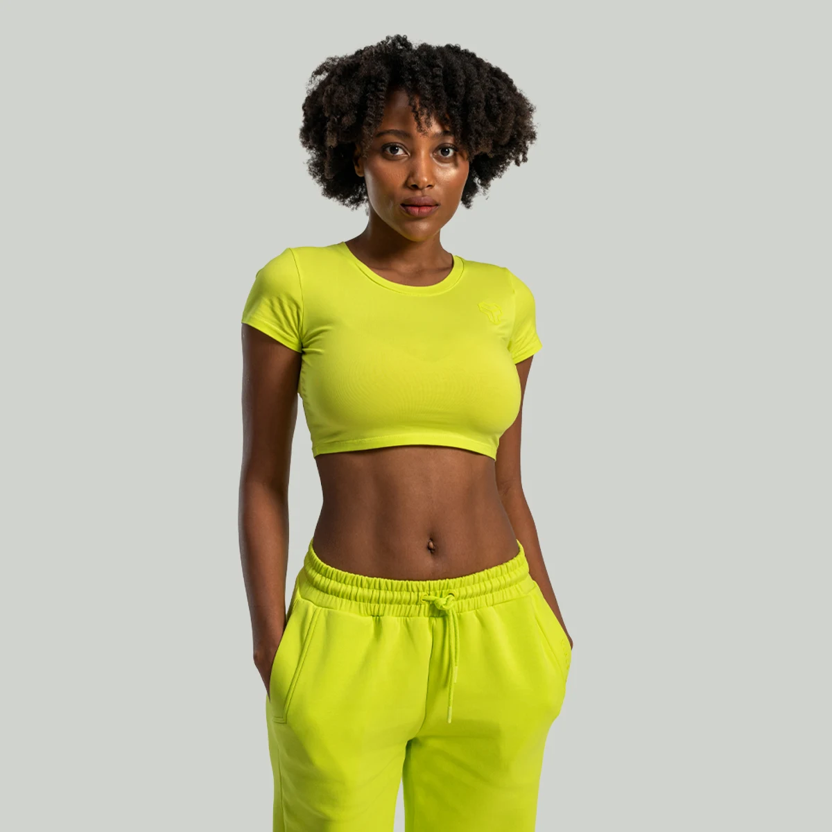 STRIX Tricou pentru femei Essential CropTop Chartreuse · záber 3