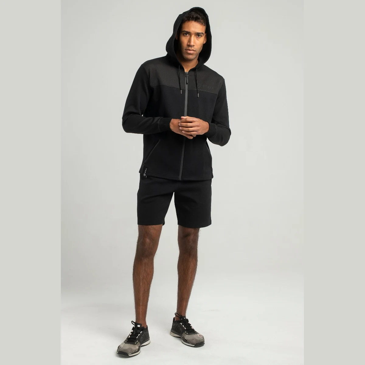STRIX Hanorac Essential Zip Up Hoodie Black · záber 4