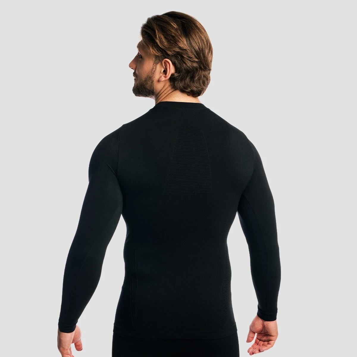 GymBeam Tricou cu mânecă lungă Fuse Black · záber 3