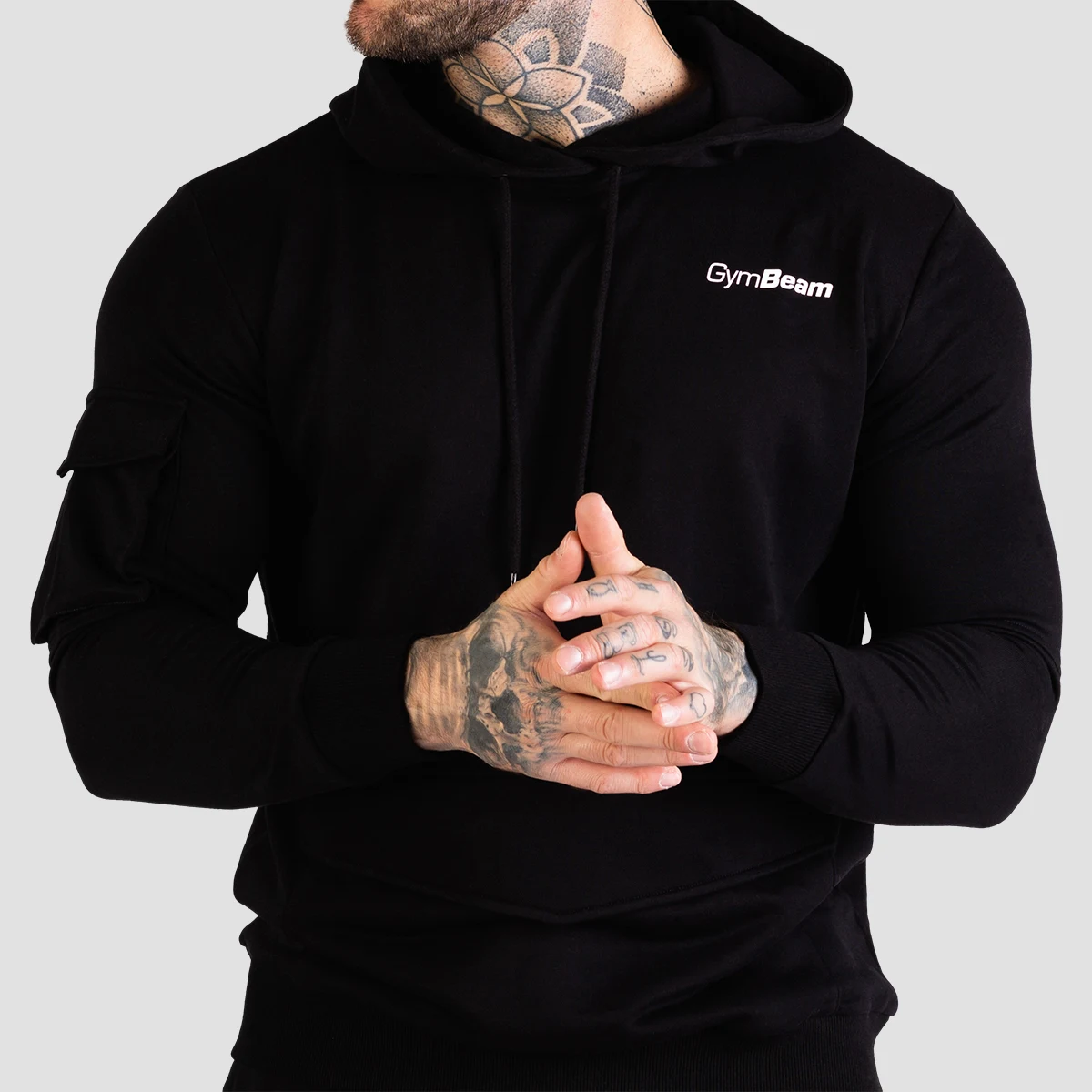 GymBeam Hanorac TRN Hoodie Black · záber 4