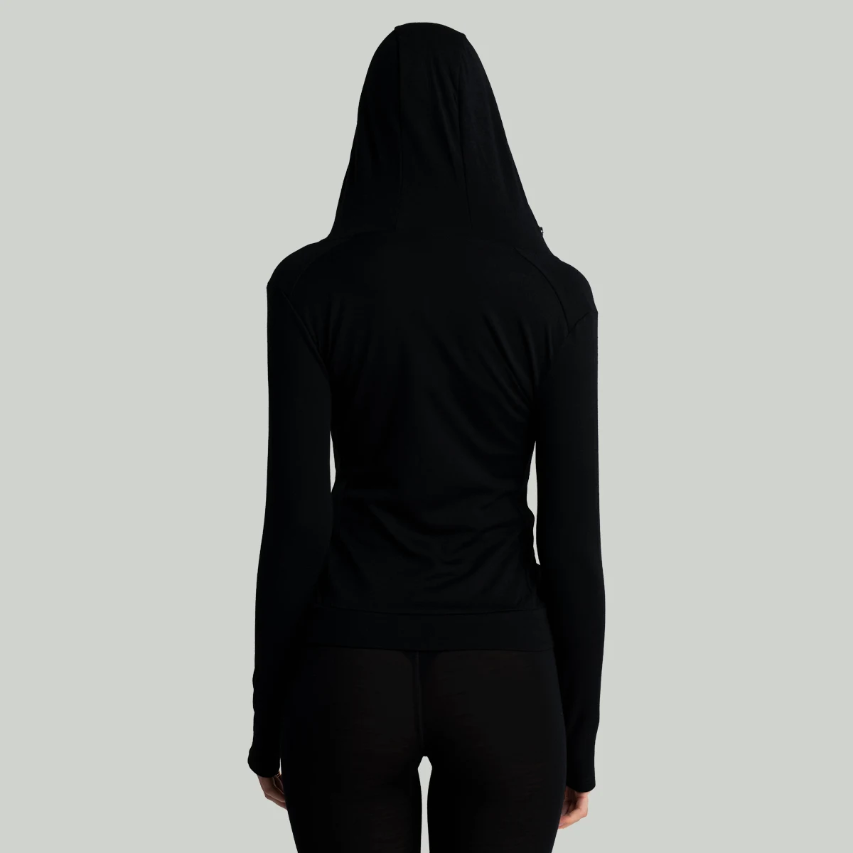 STRIX Hanorac cu fermoar pentru femei MERINO I Black · záber 3