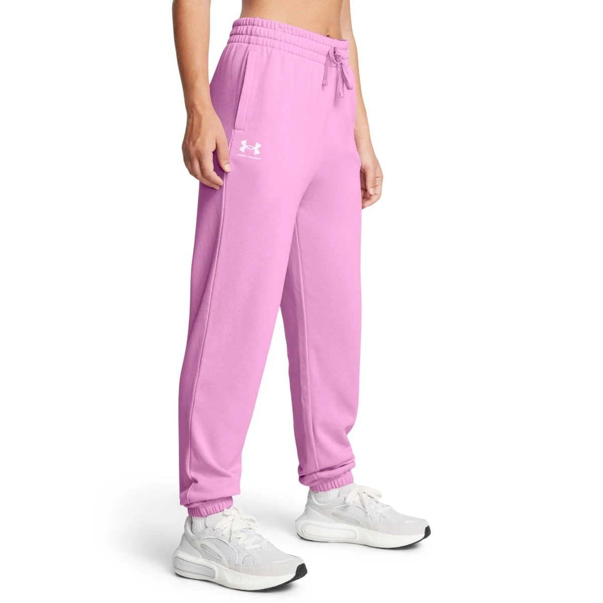 Under Armour Pantaloni pentru femei UA Rival Terry Jogger Pink · záber 1