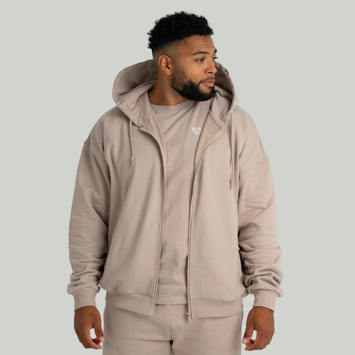 STRIX Hanorac Zip Taupe · záber 4