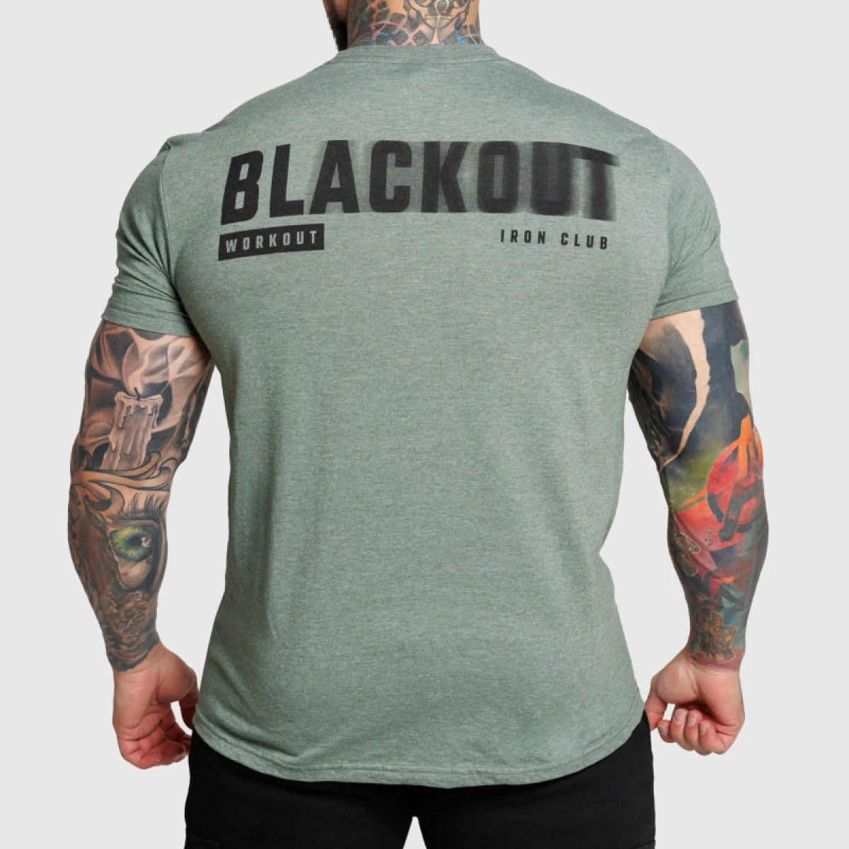 Tricou bărbați Iron Aesthetics Blackout, verde · záber 1