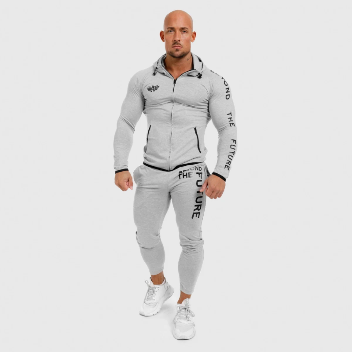 Set trening sport pentru bărbați Slim Fit Iron Aesthetics Beyond the Future, gri · záber 1
