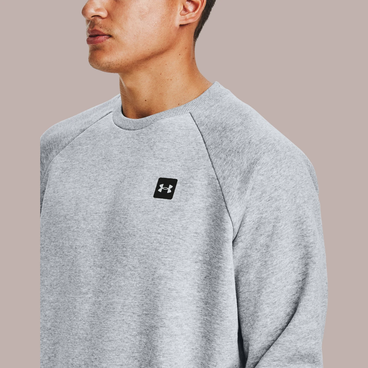 Under Armour Men‘s Hoodie Rival Fleece Crew Grey · záber 3