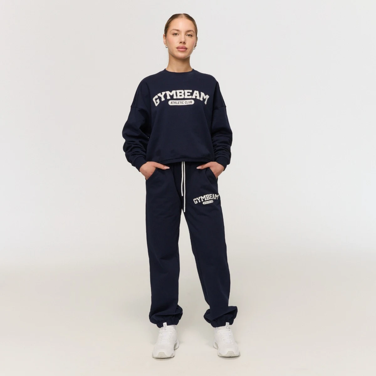 GymBeam Hanorac pentru femei Varsity Blue · záber 3