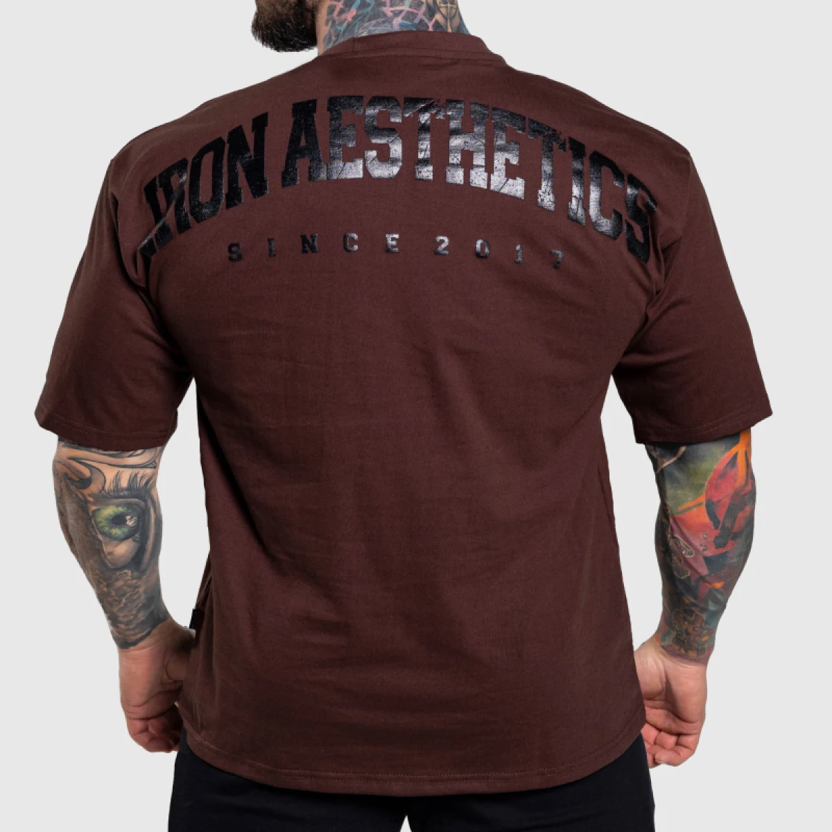Tricou oversize Iron Aesthetics College, maro · záber 1