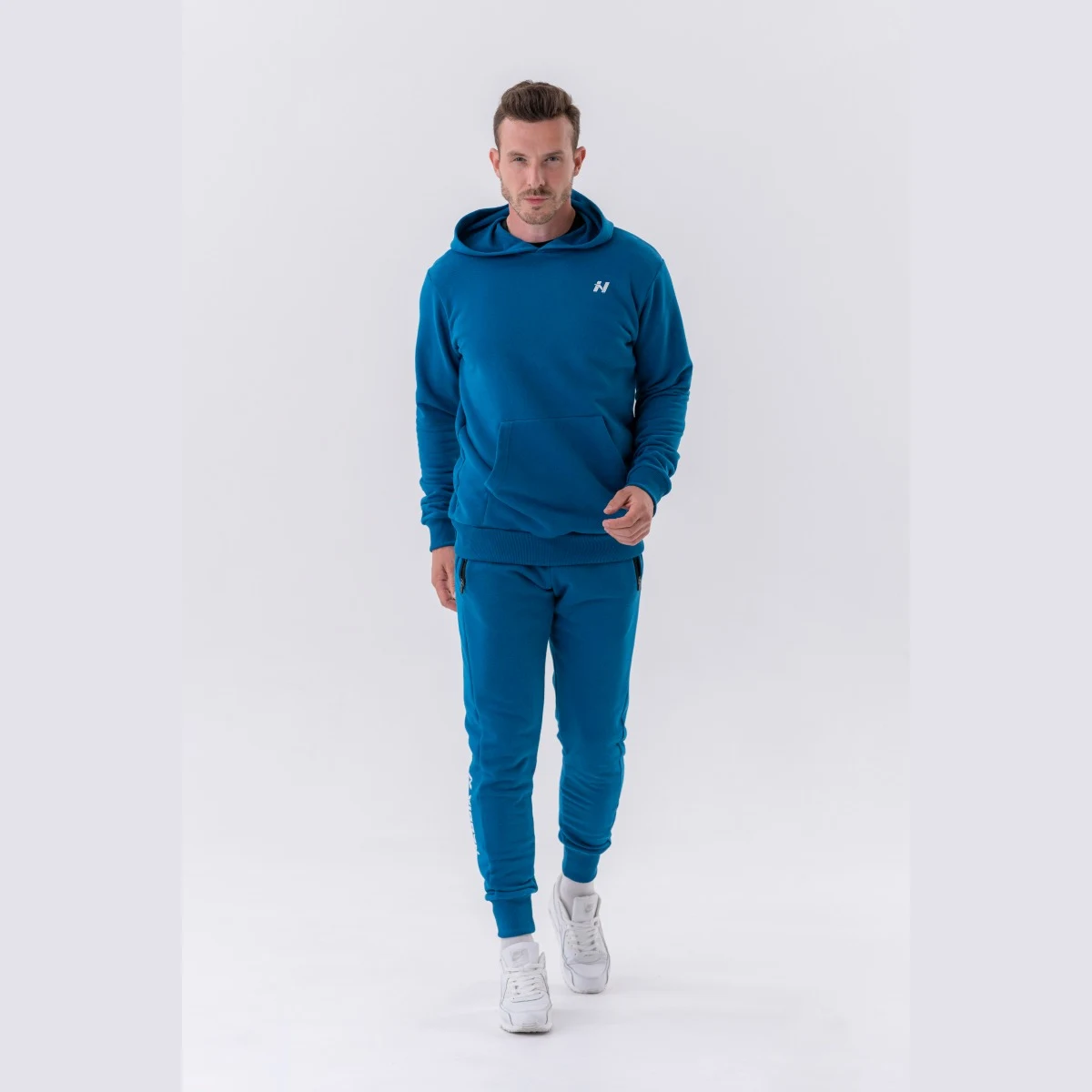 NEBBIA Hanorac pentru bărbați Pouch Pocket Blue · záber 3