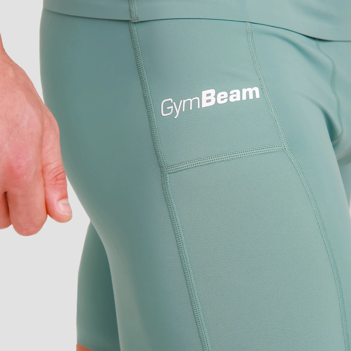 GymBeam Colanți de compresie High Blue · záber 2
