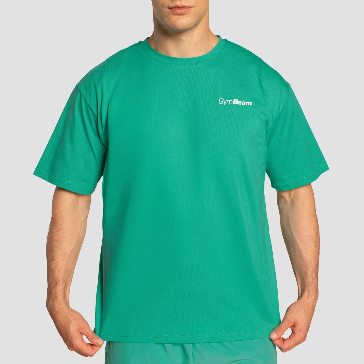 GymBeam Tricou Oversized Limitless Lagoon · záber 2