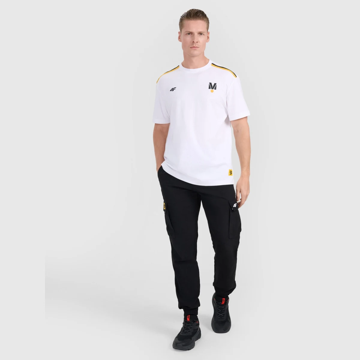 Unisex regular tričko s potlačou 4F x Drift Masters - biele - Pohlavie: Unisex · záber 4