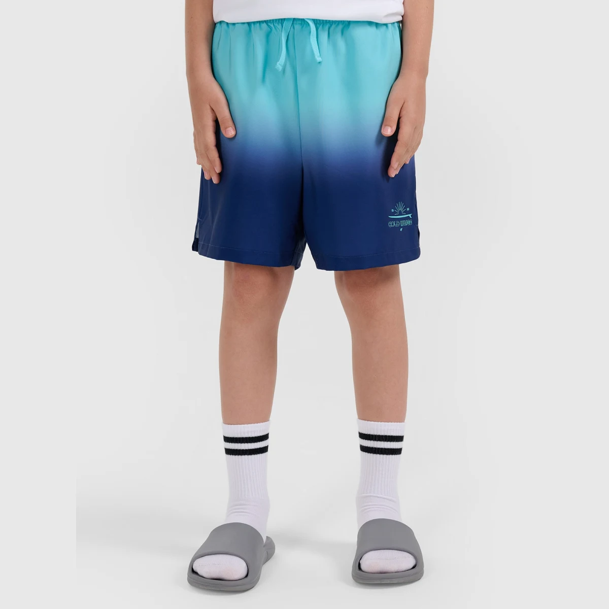 Chlapčenské plážové boardshorty - tmavomodré · záber 2