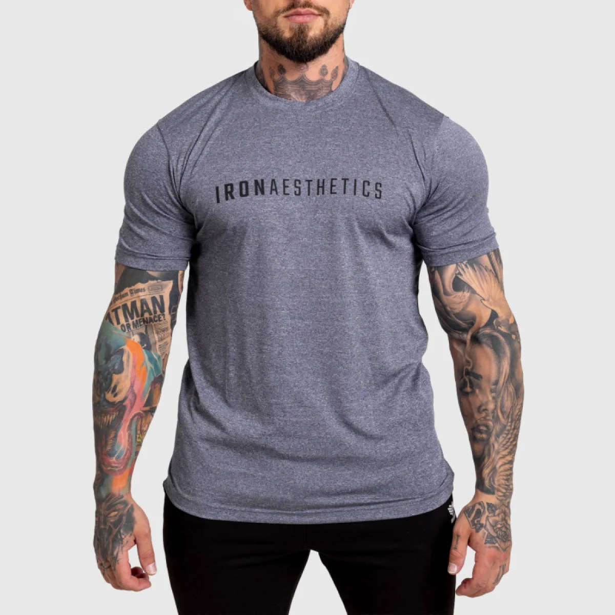 Tricou sport bărbați Iron Aesthetics Flow, navy · záber 1
