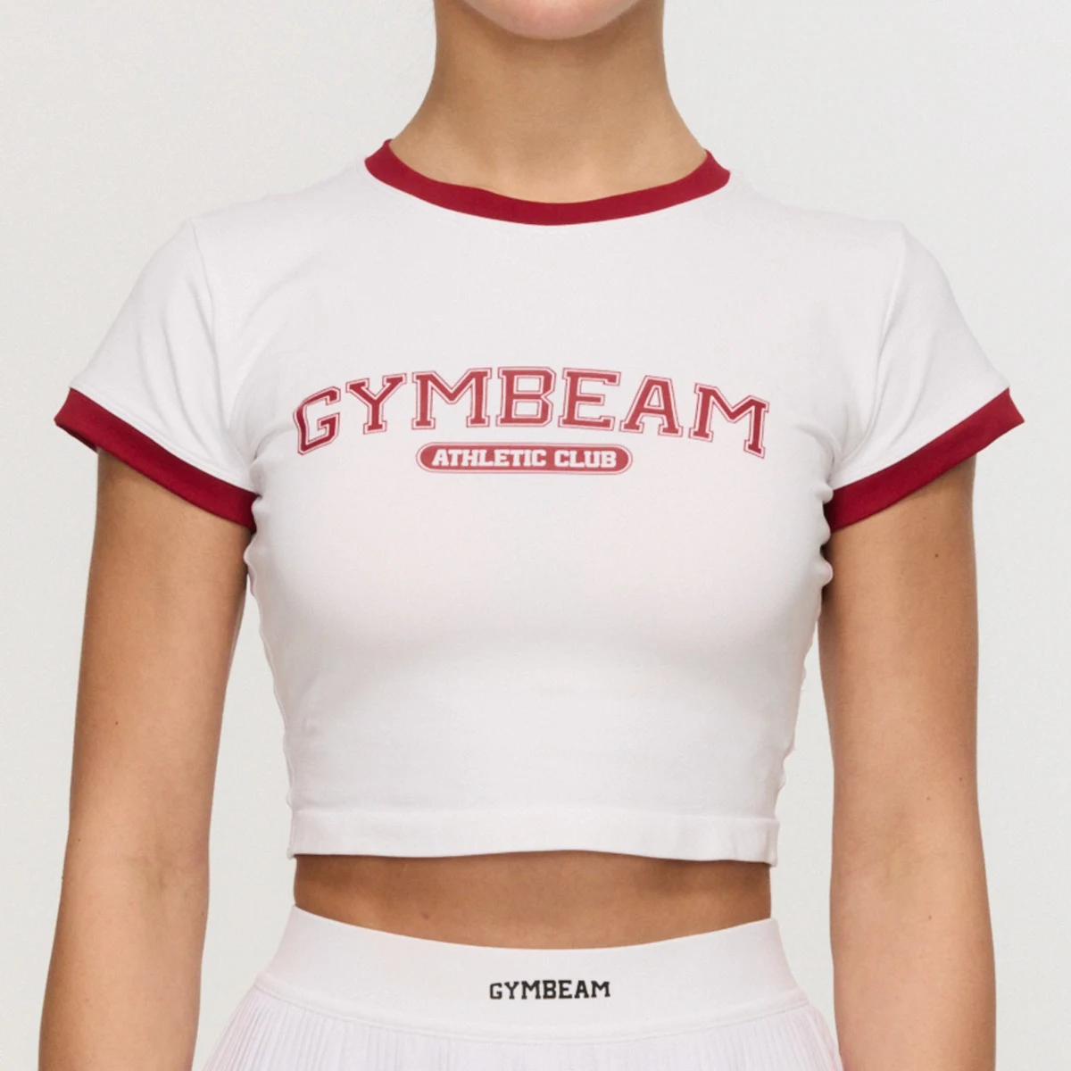 GymBeam Tricou pentru femei Varsity White · záber 3