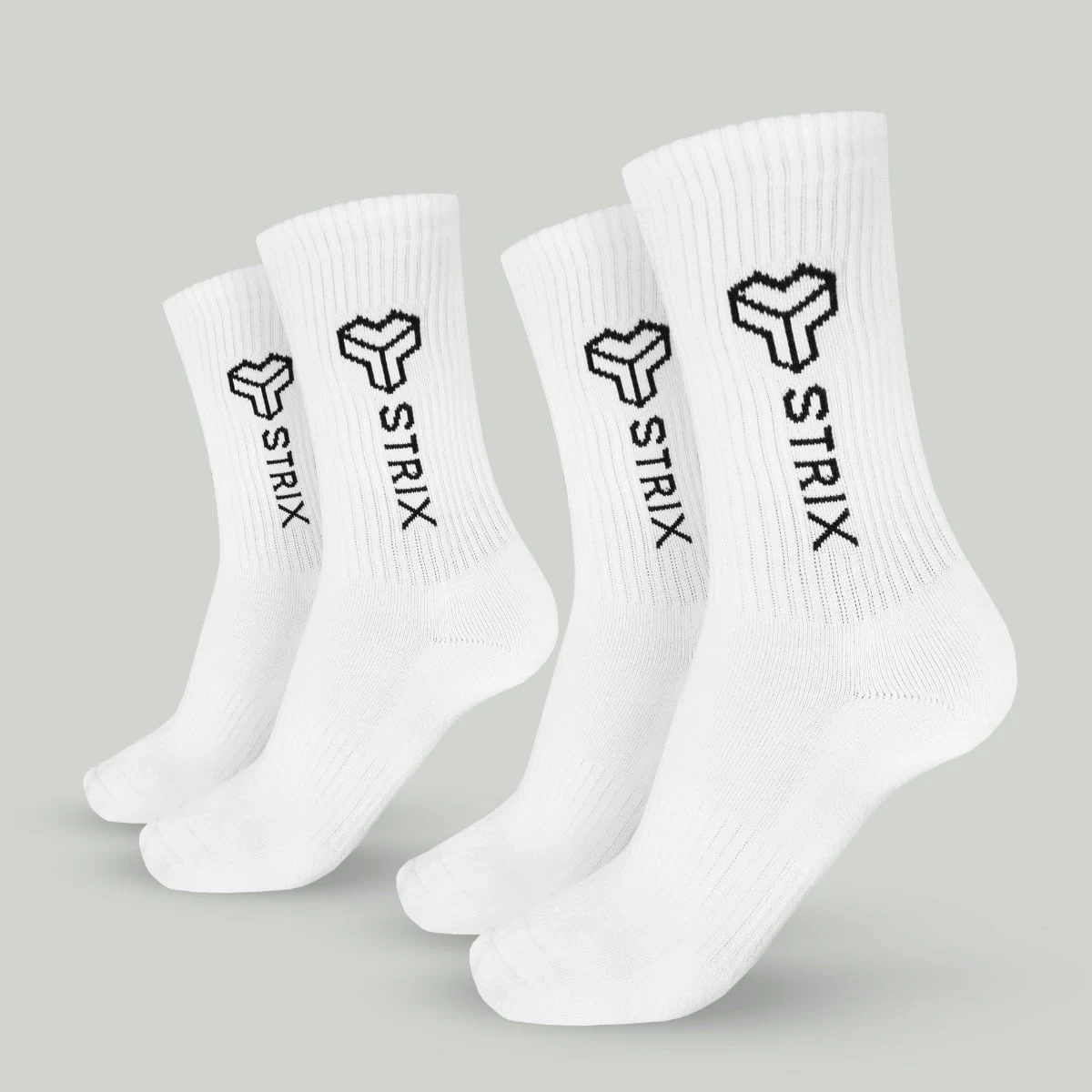 STRIX Essential Crew Socks 2Pack White · záber 1