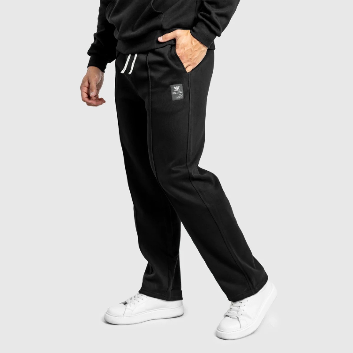 Pantaloni de trening bărbați Iron Aesthetics Prestige, negri · záber 1