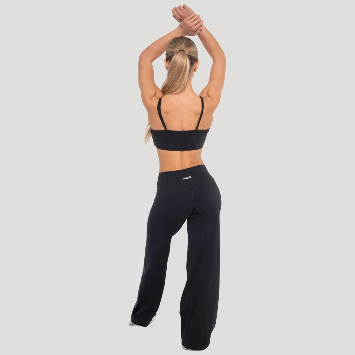 GymBeam Pantaloni sport pentru femei Straight Flow Black · záber 5