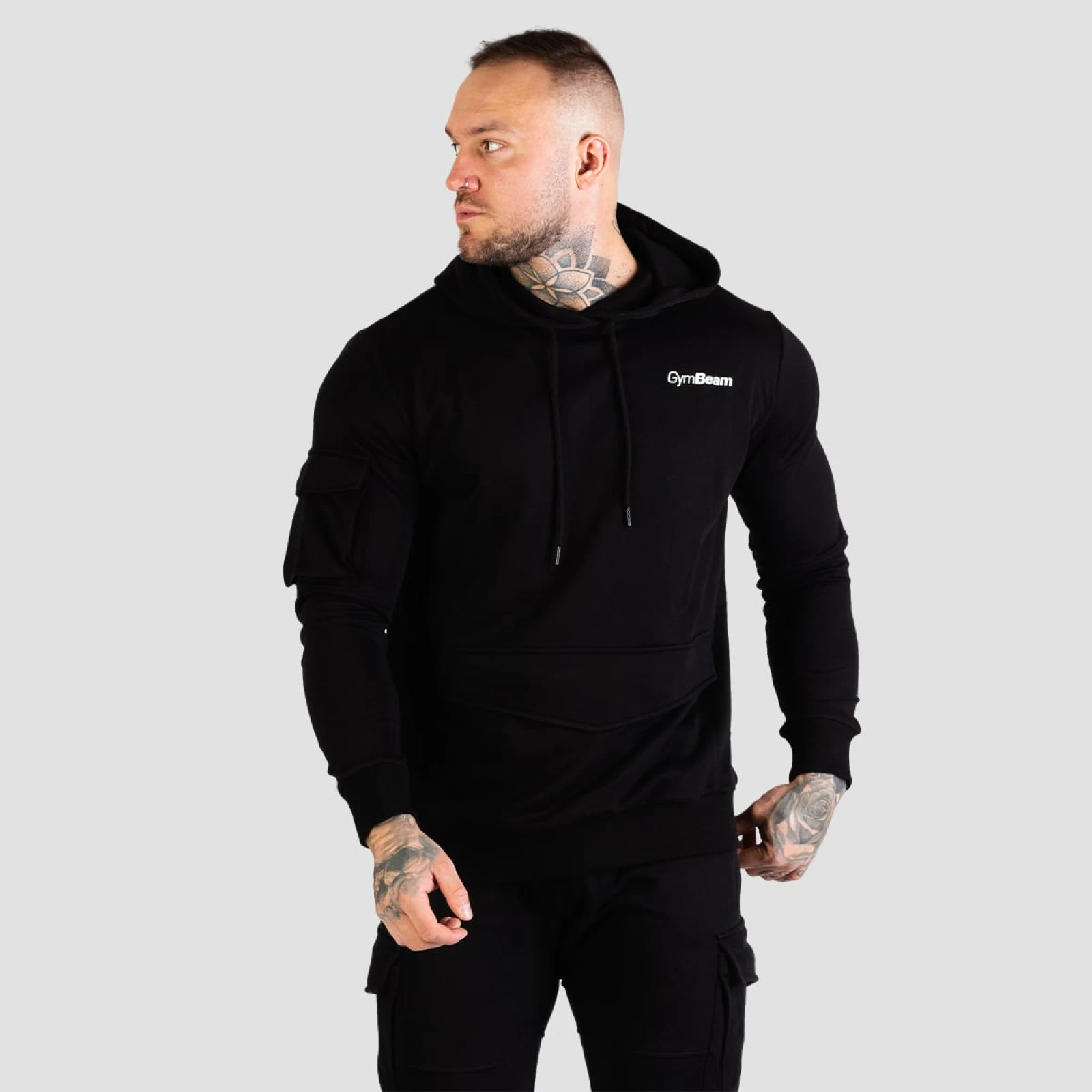 GymBeam Hanorac TRN Hoodie Black · záber 1