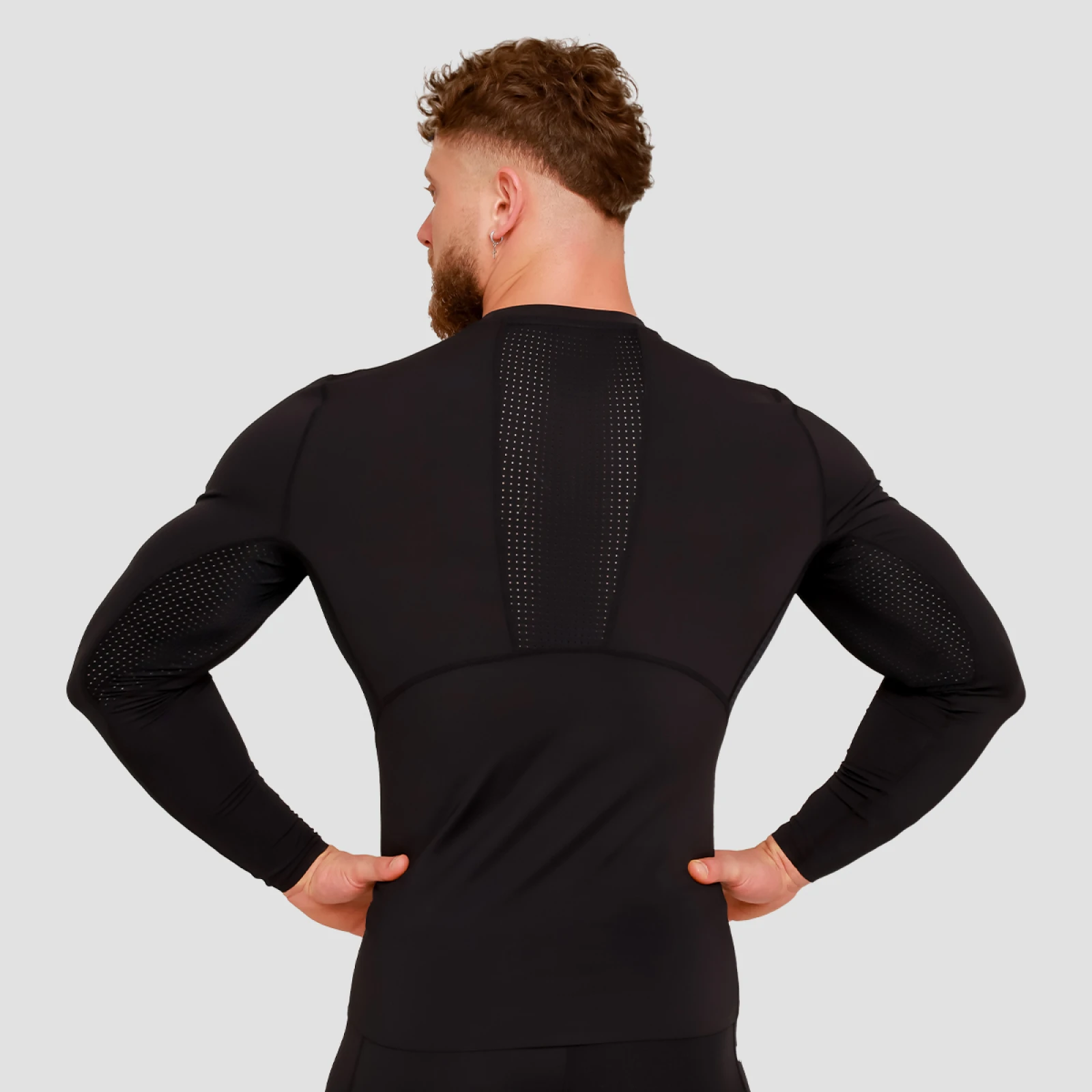 GymBeam Tricou de compresie cu mânecă lungă High Black · záber 2