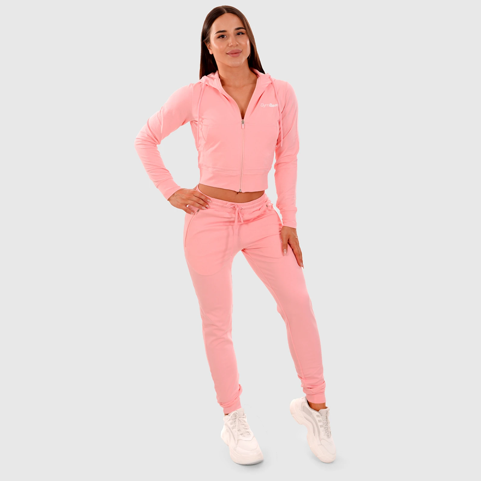 GymBeam Hanorac pentru femei Zip-up TRN Pink · záber 4