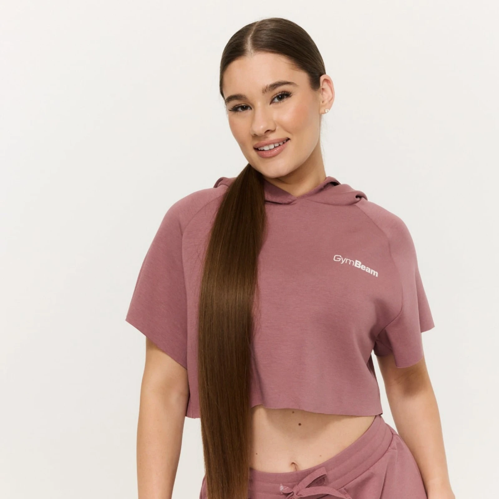 GymBeam Hanorac pentru femei Relay Cropped Haze · záber 1