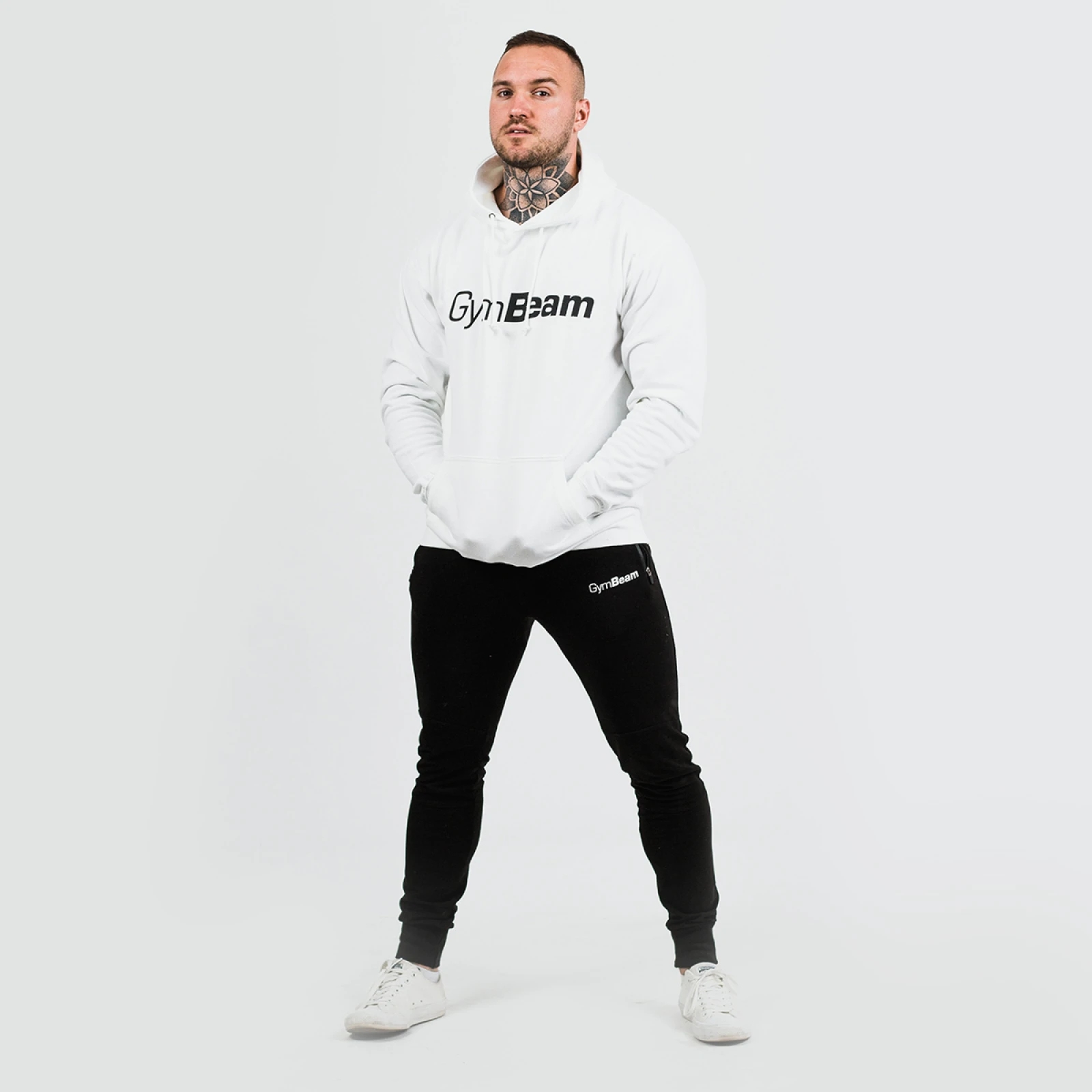 GymBeam Hanorac PRO Hoodie White · záber 4