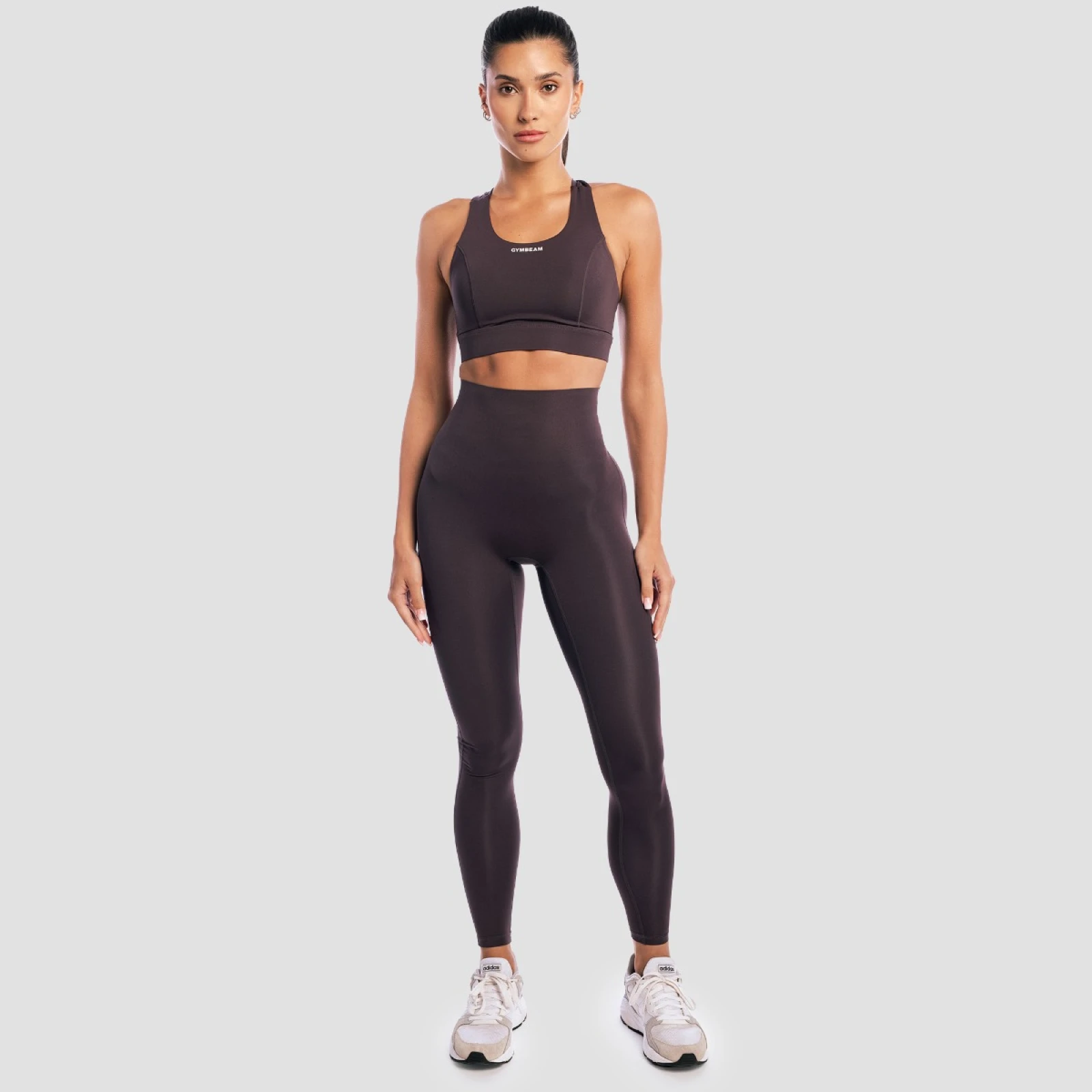 GymBeam Sutien sport Aura Tee Brown · záber 4