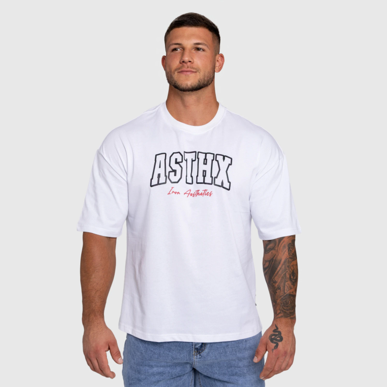 Tricou pentru bărbați Iron Aesthetics ASTHX, alb · záber 1