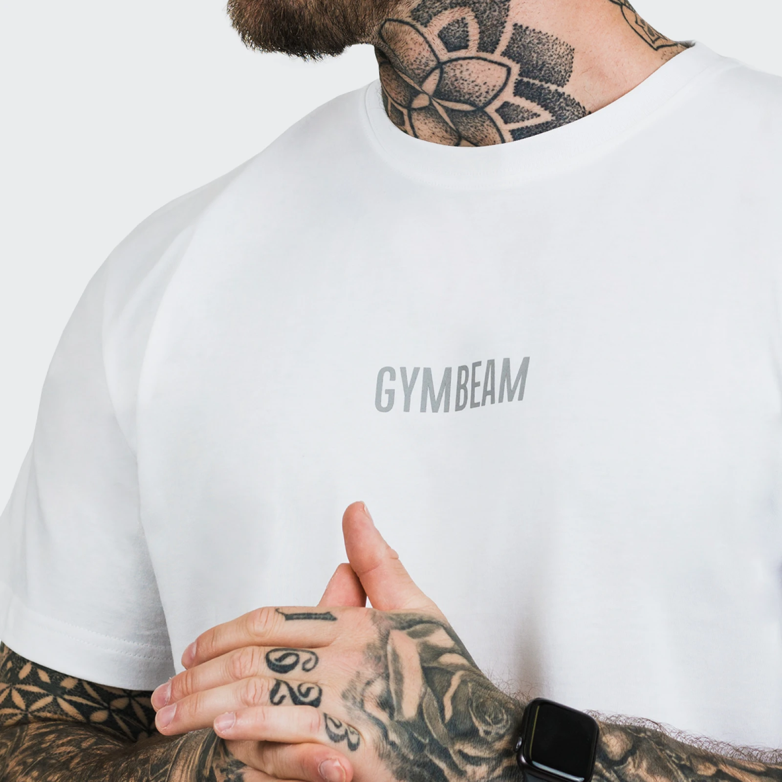 GymBeam Tricou FIT White · záber 2