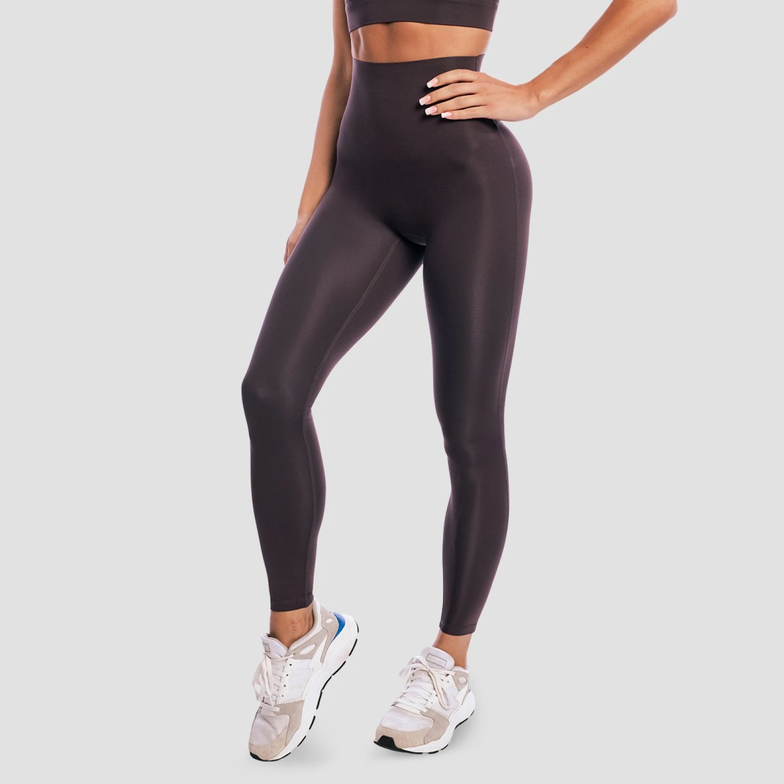 GymBeam Colanți pentru femei Aura Tee Brown · záber 5
