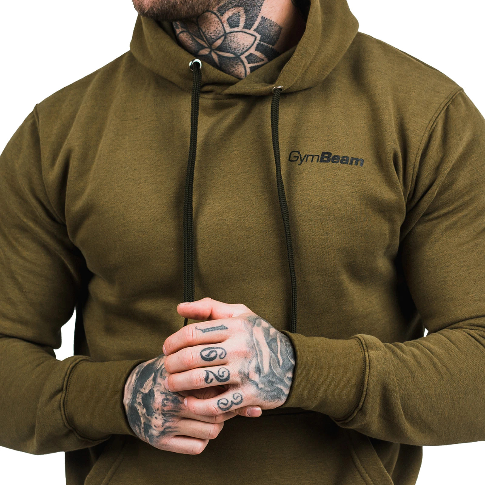 GymBeam Hanorac Athlete Military Green Black · záber 2