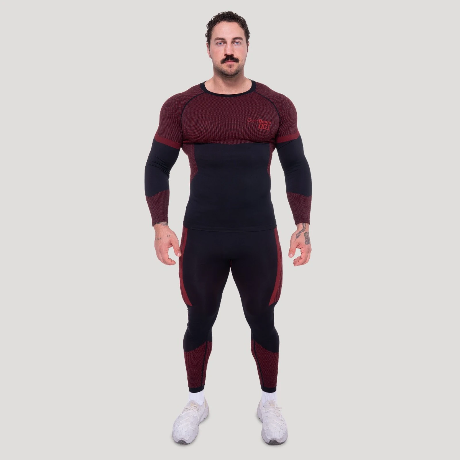 GymBeam Tricou fără cusături cu mâneci lungi OG1 Black/Red · záber 5