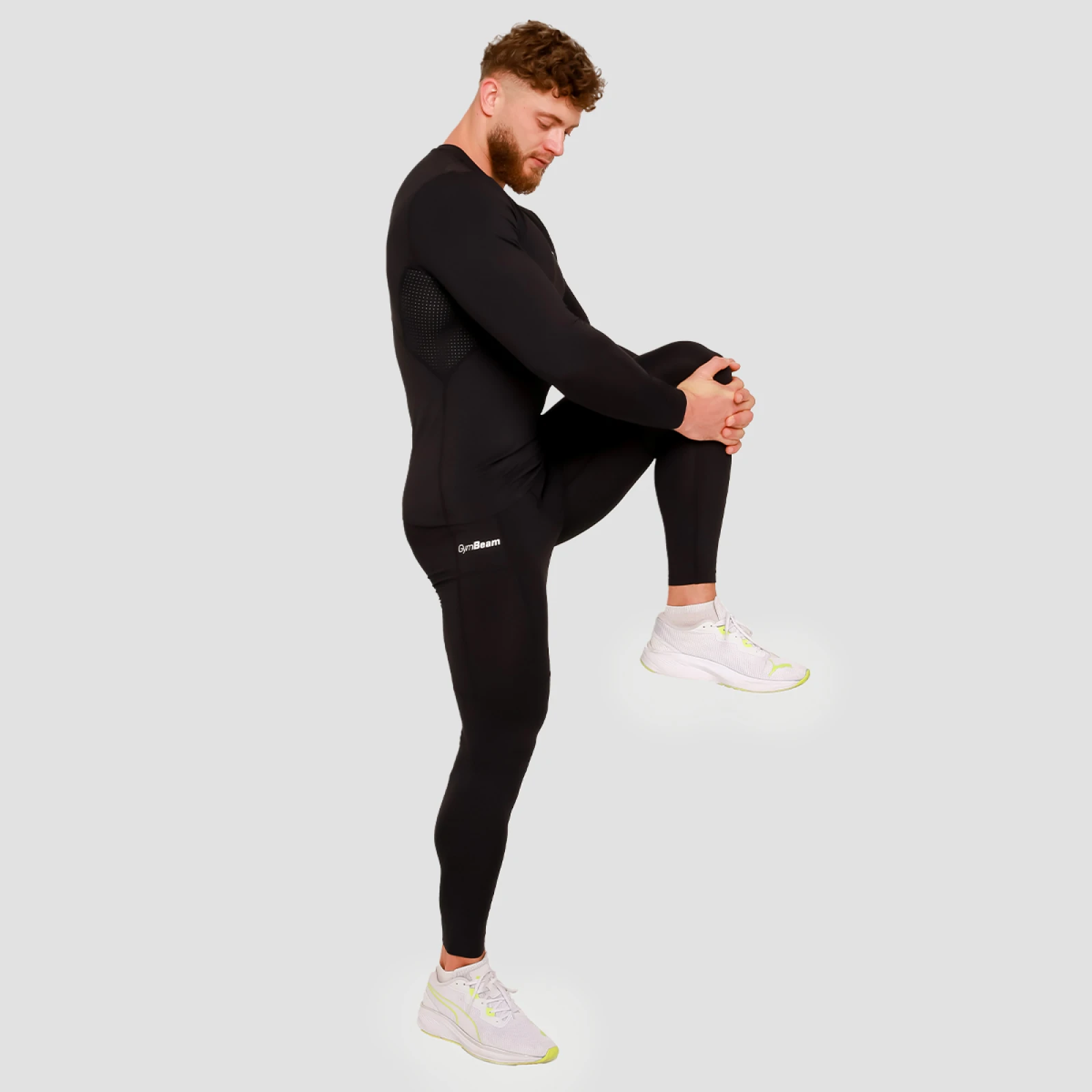 GymBeam Colanți de compresie High Black · záber 5