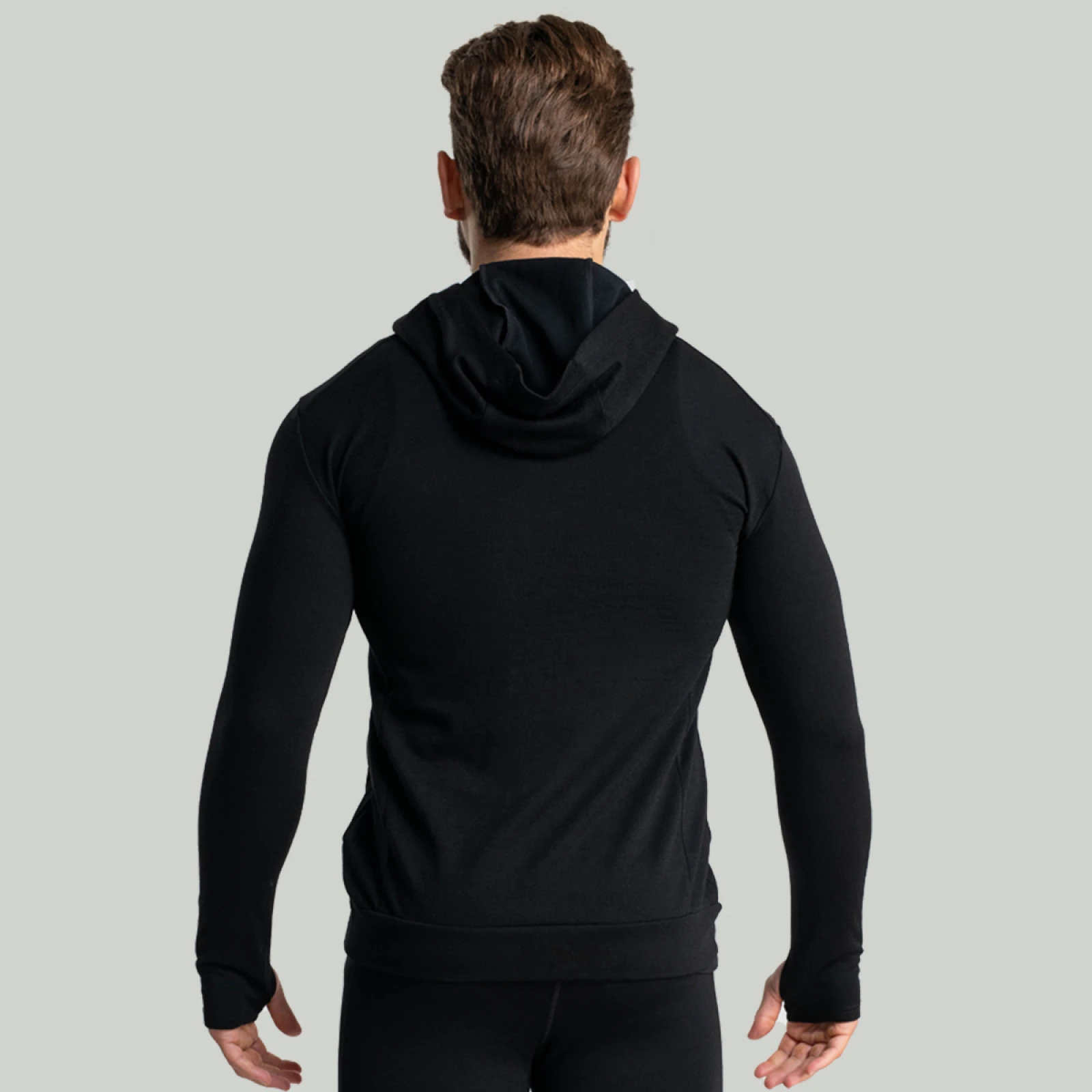 STRIX Hanorac cu fermoar MERINO I Black · záber 4