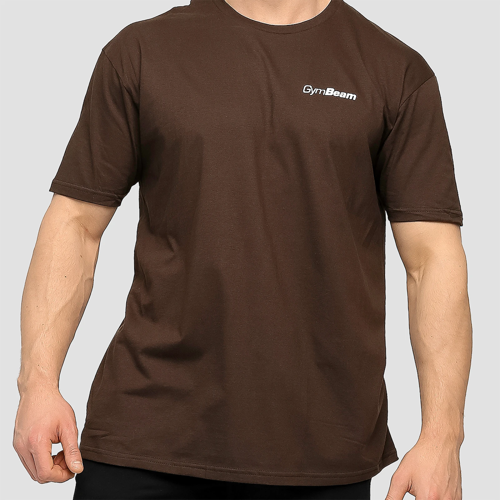 GymBeam Tricou Basic Chocolate Brown · záber 2