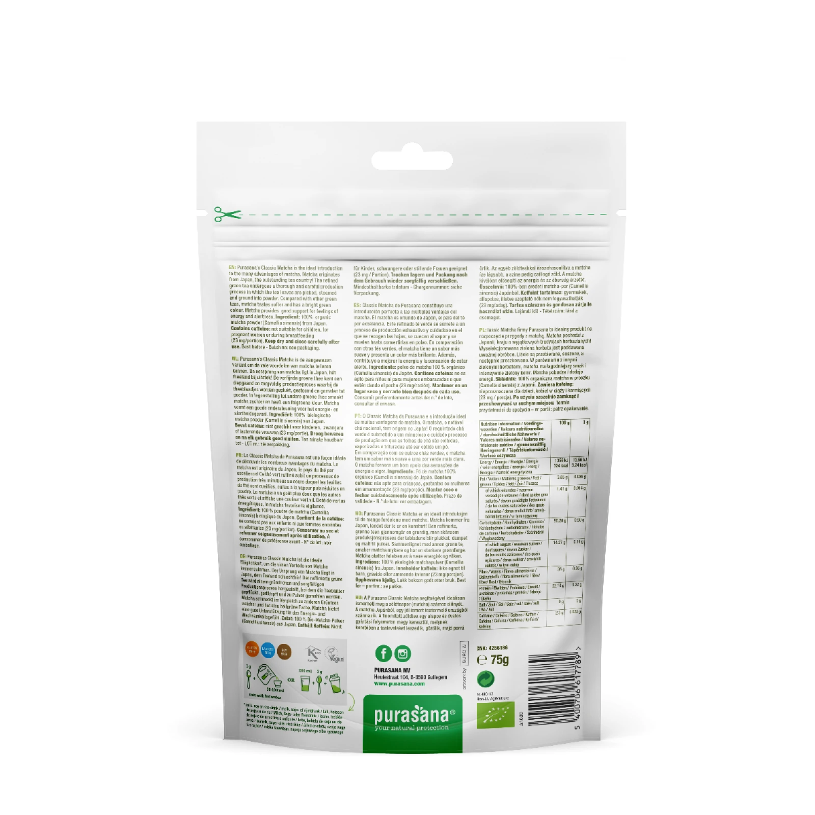 Purasana BIO Classic Matcha Raw Powder · záber 2