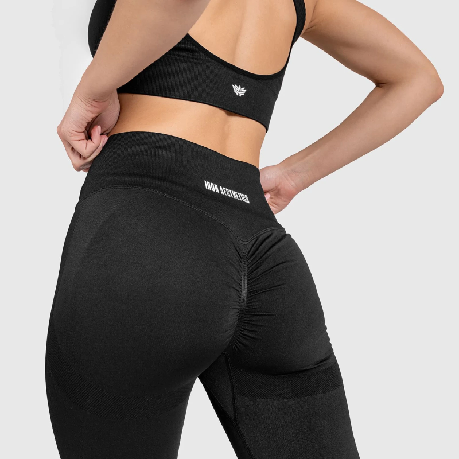 Colanți fără cusături Iron Aesthetics Seamless Butt, negri · záber 1